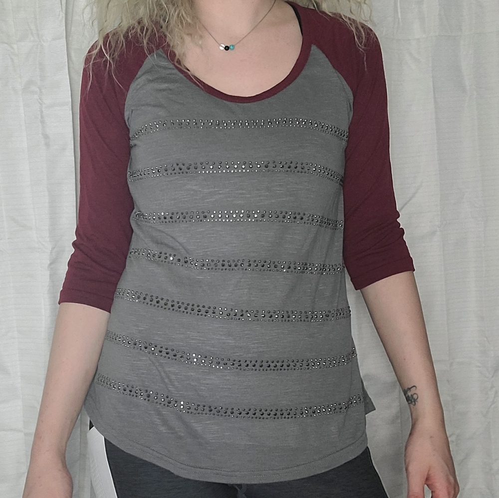Gray and Maroon Vanity Shirt